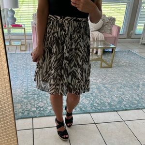 Talbots Mid A Line Skirt Animal Print 2P